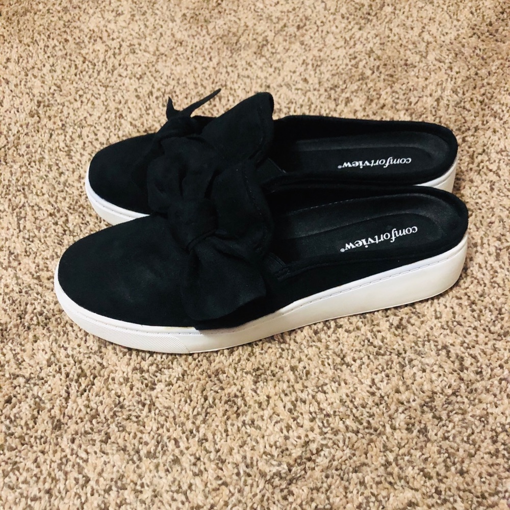 Black Comfort Slip On Shoes